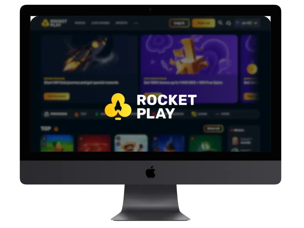 casino rocket play mockup