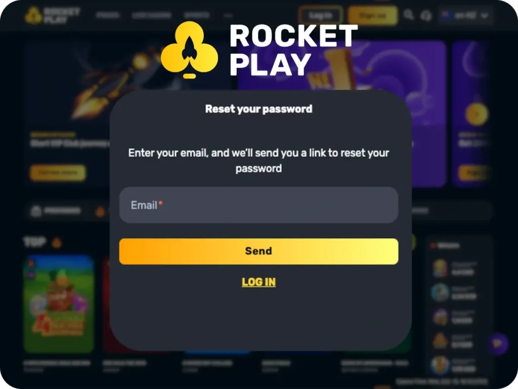 rocket play password reset