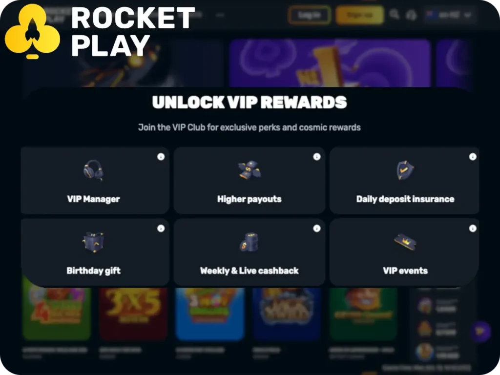 rocketplay vip